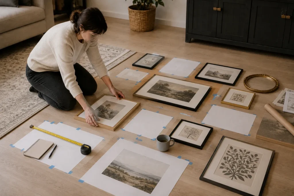 creative gallery wall layout 4