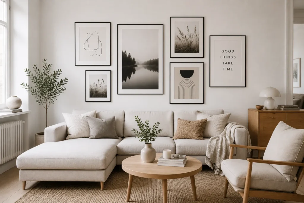 creative gallery wall layout 5